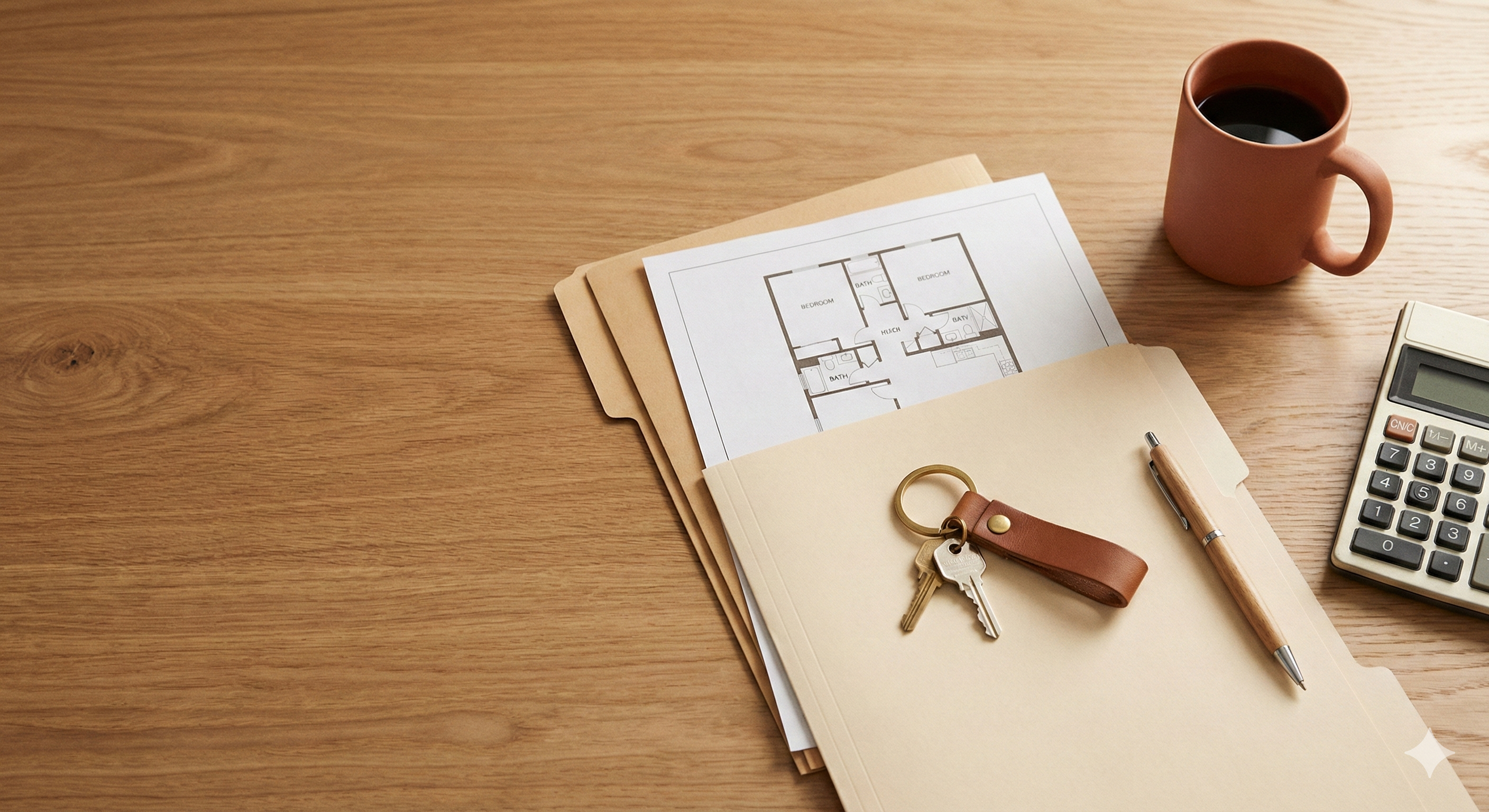 Propietario revisando documentos de alquiler